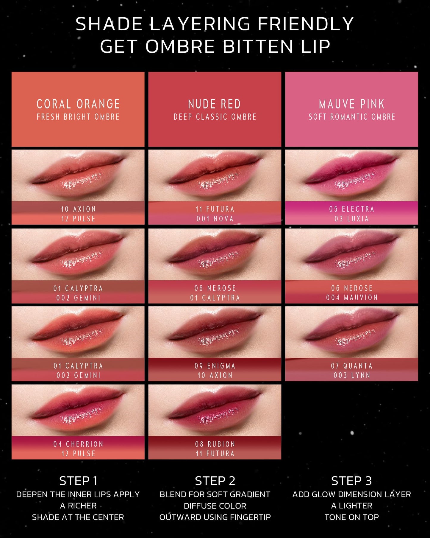 TIMEPHORIA Stellar Dust Lip Stain 004 Mauvion, Transfer-Proof & Smudge-Proof Lip Gloss, Mauvish Pink Tinted Glossy Finish, High-Pigment Vibrant, Hydrating Lightweight Long-Lasting Lip Makeup for Women