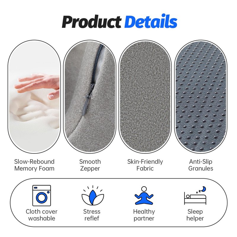xiaomubiao Headrest Office Chair Neck Pillow Ergonomic Memory Foam Desk Pillow for Napping - Multifunctional Comfort for Adult Workstations,Neck Support Pillow Chair for Car, Office, Gaming