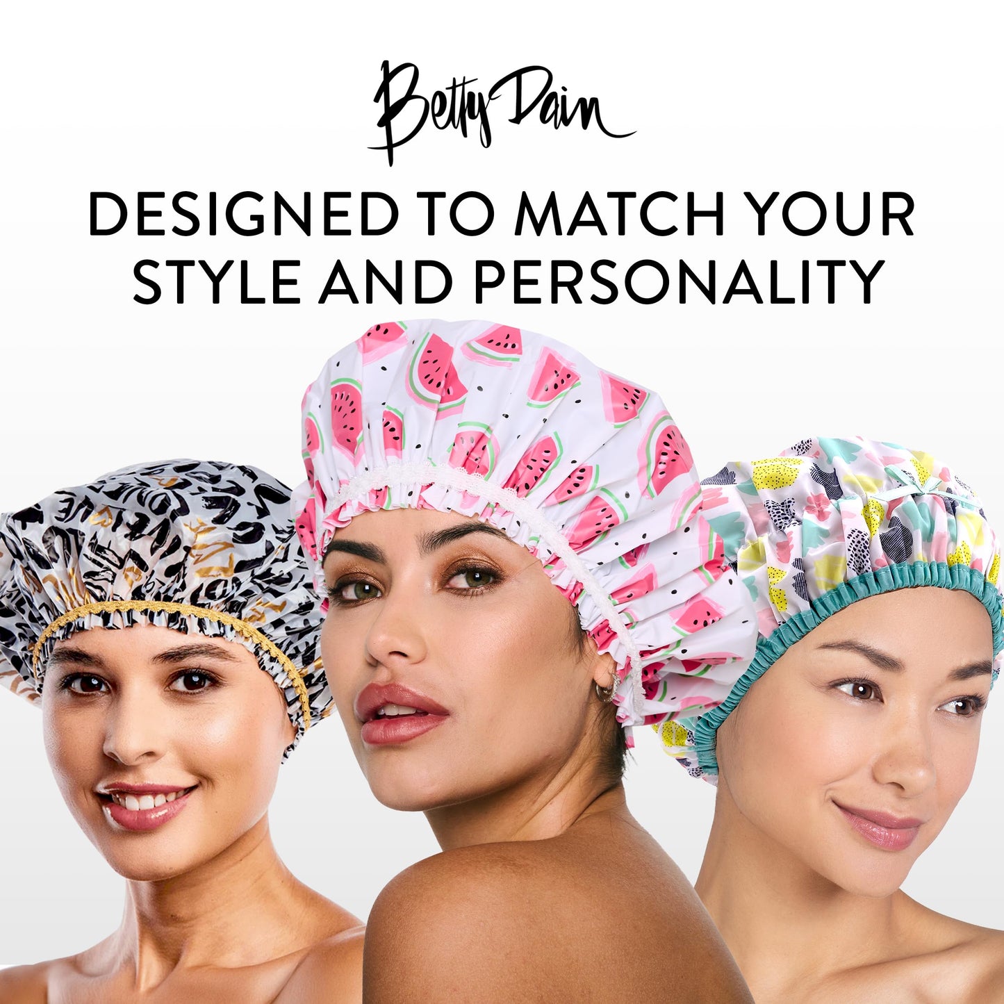 Reusable Shower & Bath Cap, Lined, Oversized Waterproof Shower Caps Large Designed for all Hair Lengths with Lining & Elastic Band Stretch Hem Hair Hat - Fashionista Diva
