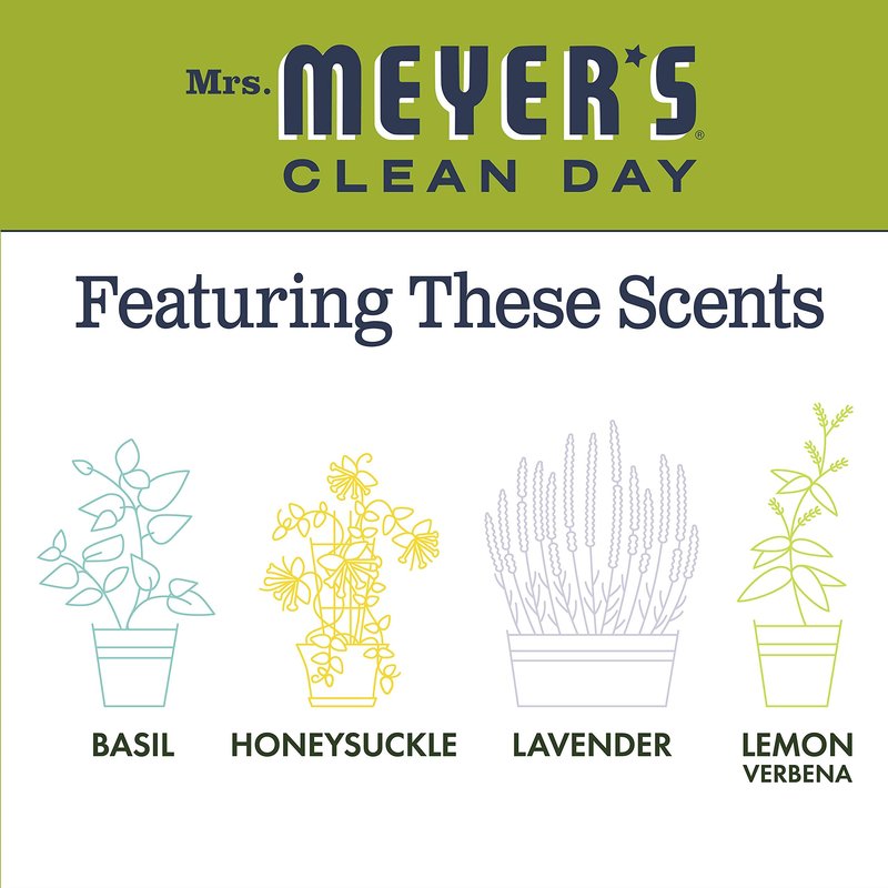 MRS. MEYER'S CLEAN DAY Liquid Hand Soap Refill Bottle, Lemon Verbena Scent, 33 Fl oz (Pack of 1)