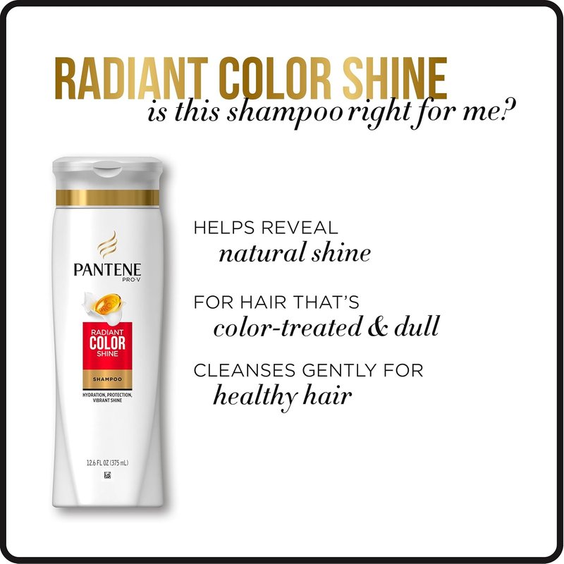 Pantene Pro-V Radiant Color Shine Shampoo & Conditioner Bundle - Nourishing Formula for Vibrant Hair