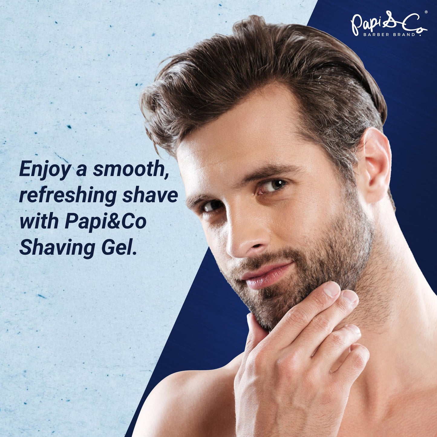 Papi&Co Shaving Gel for Ultra Sensitive Skin - Gentle, Alcohol-free, Moisturizing and Protecting Face Shave Gel for Men 17.6 Oz