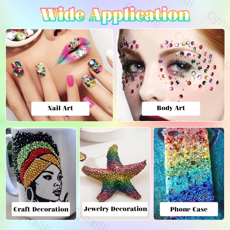 15000Pcs Resin Rhinestones for Bedazzling Kit, 3mm Bedazzler Kit with Flatback Rhinestones, Multicolor Flatback Jelly Gems for Crafting Book Crafts Tumblers Fabric Nail Art Makeup