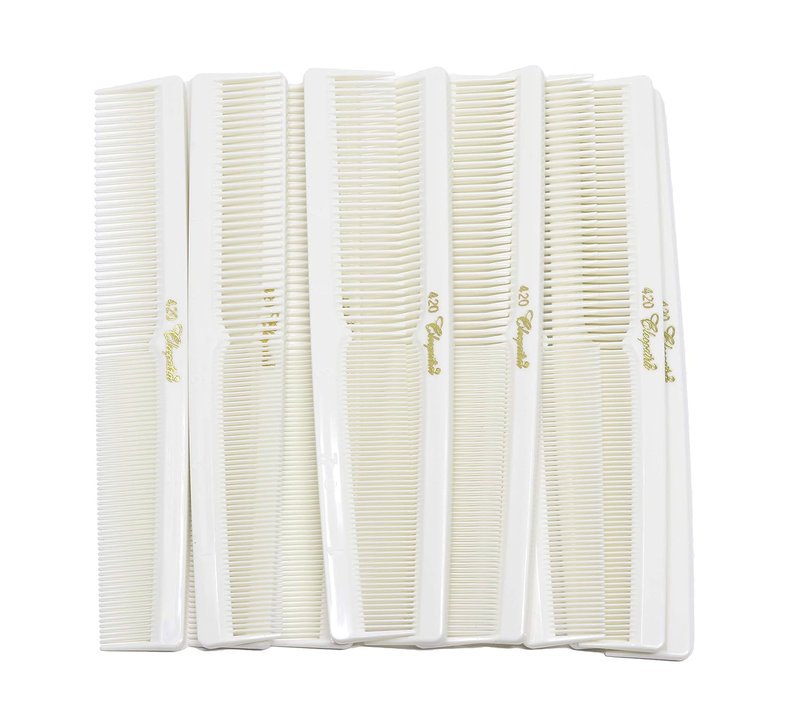 Krest Hair Cutting Combs - 7 Inch Barber & Stylist Tools | 12 Pack