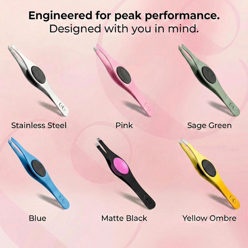 Coco’s Closet Tweezer for Eyebrows – Surgical grade Stainless Steel Slant Silver Tweezer - Precision for Ingrown Hair Removal