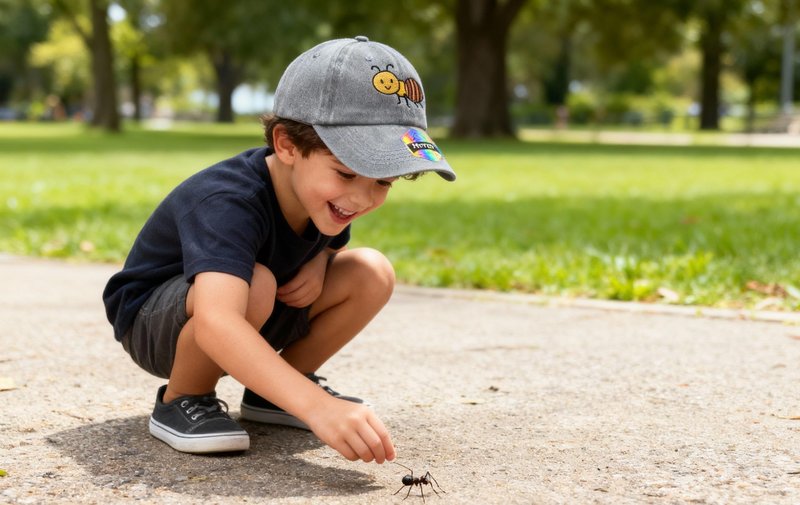 Horpe Kids Animal Design for Boys and Girls, Adjustable Embroidered Baseball Cap for Outdoor Wear