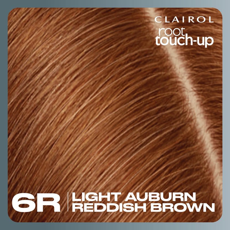 Clairol Root Touch-Up by Nice'n Easy Permanent Hair Dye, 6R Light Auburn/Reddish Brown Hair Color | 100% Gray Coverage | Easy Brush Application | Matches Professional Salon Shades | Pack of 2