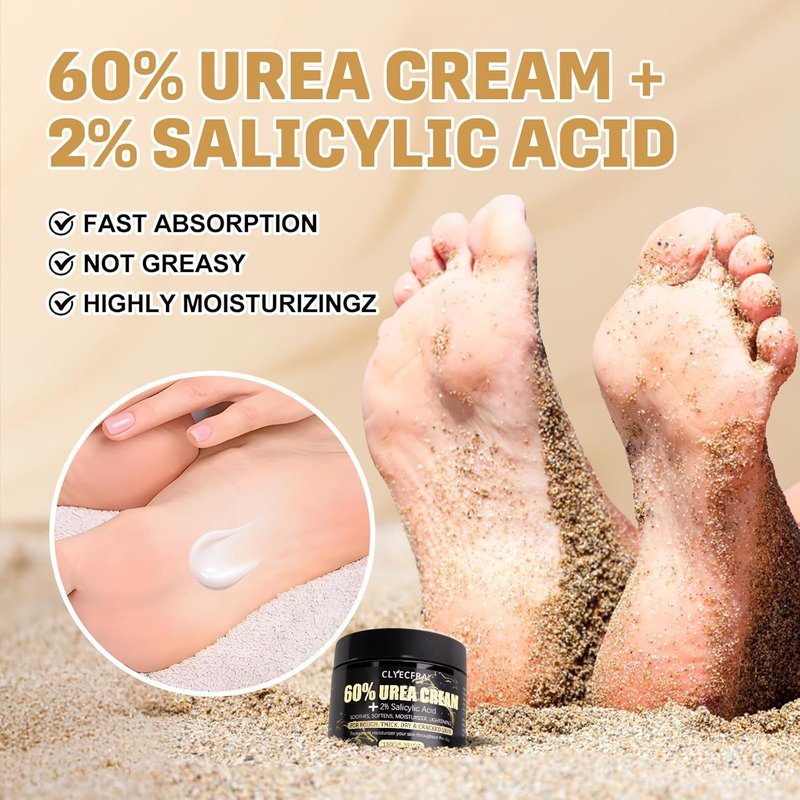 Urea Cream 60% with 2% Salicylic Acid - Maximum Strength Moisturizer for Dry, Cracked Skin | 150g