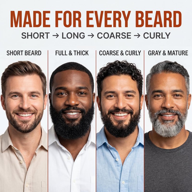 Biotin Beard Conditioner & Softener for Men – with Aloe Vera & Collagen, Moisturizing Cream for Coarse Dry Hair, Beard and Skin – Sandalwood Scent Care Leave In Conditioner Alternative (5 Fl Oz)