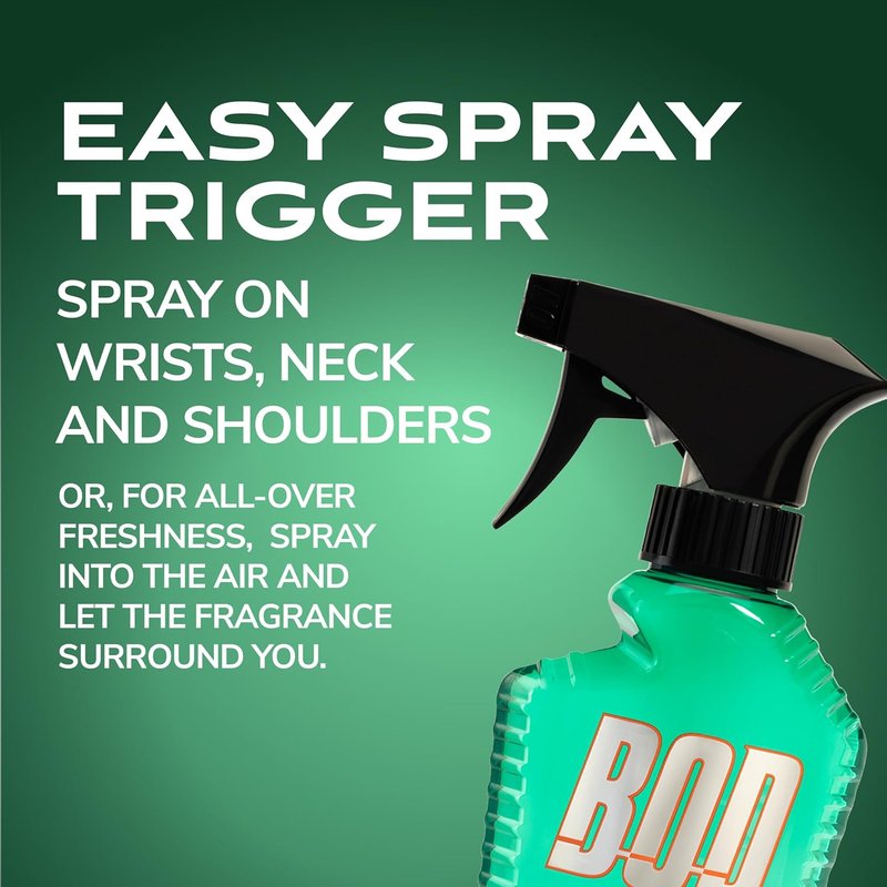 BOD Man Fragrance Body Spray - Most Wanted & Fresh Guy | 8 Fl Oz Each for All-Day Freshness