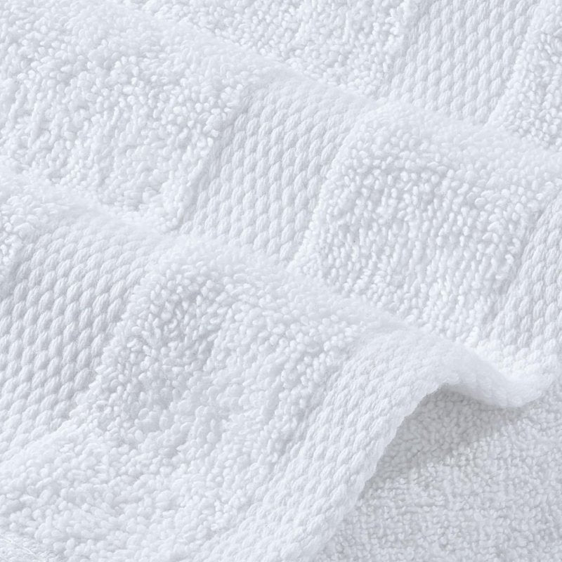 Wealuxe White Washcloths - 600 GSM 100% Ring-Spun Cotton, Highly Absorbent & Soft | 12 Pack, 12x12 Inches