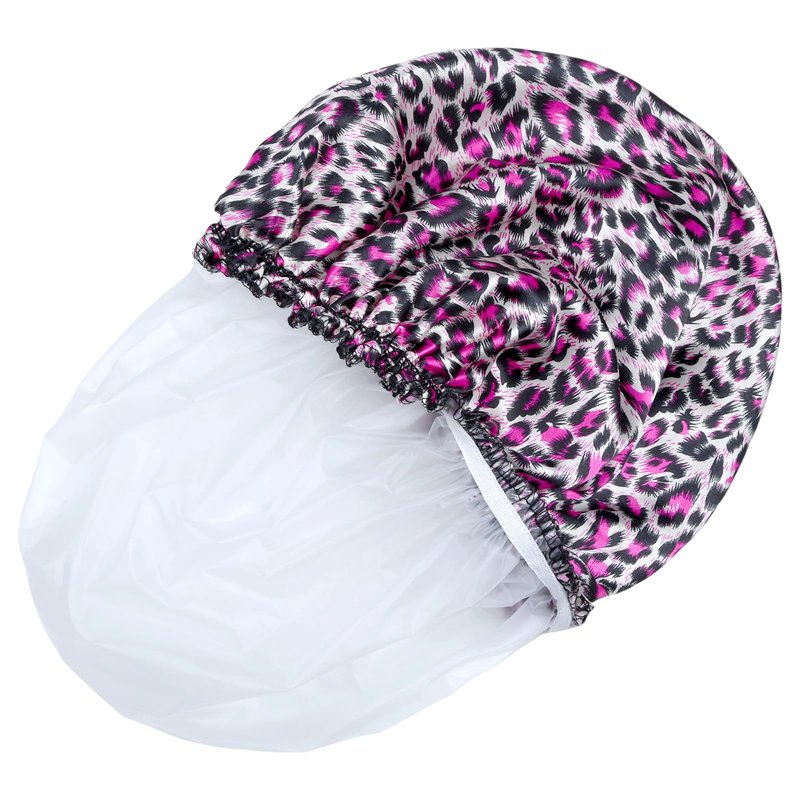 4 PCS Shower Caps for Women, Elastic and Reusable Bath Caps, Double Waterproof Layers Shower Cap, Bathing Shower Caps, Environmental Protection Hair Bath Hat - Printed Color