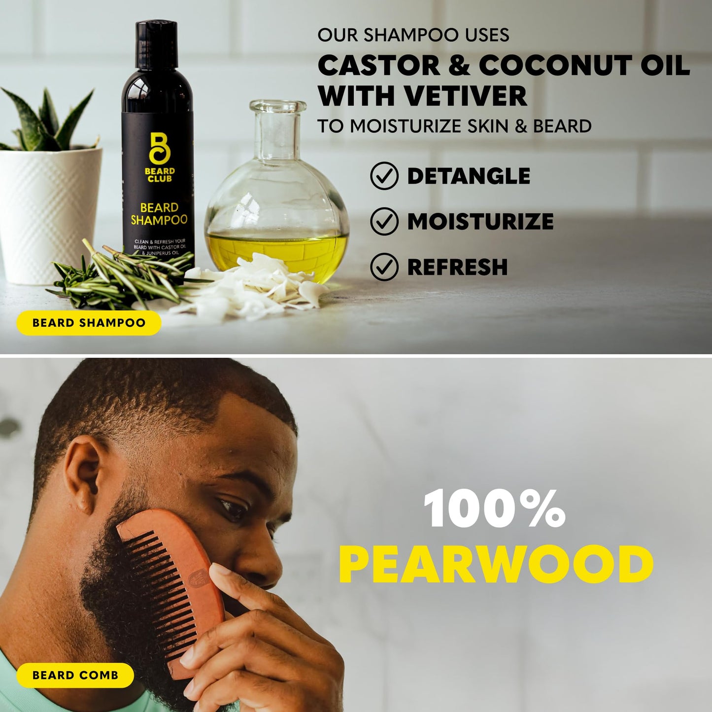The Beard Club Titanium Beard Growth Kit - Derma Roller, Growth Oil, Vitamins, Vitamin Spray, Biotin Balm, Thickening Conditioner, Shampoo, Straight Razor, Scissors, Comb, Cleansing Spray - Gift Set
