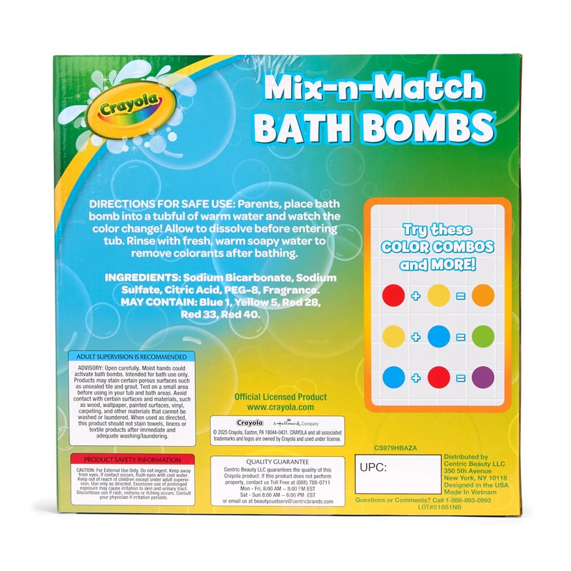 Crayola Color-Twist Bath Bombs Deluxe 25 Pack, Individually Wrapped Color Changing Bath Bombs with Surprise Inside Color, Non-Toxic, Safe for Sensitive Skin
