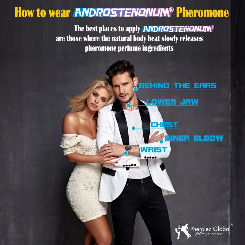 Pheromone Cologne for Men ANDROSTENONUM Strong Roll On Perfume Oil with 48-Hour Long-Lasting Formula - Mens Cologne Pheromone Perfumes for Daily Wear - The Original Perfumes for Men 0.34 Fl Oz