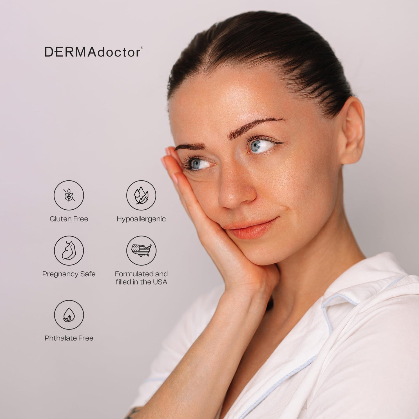 DERMAdoctor Hyaluronic Acid Moisturizer for Face – Hydrating Niacinamide Face Serum with Vitamin C – Dermatologist Formulated Hydrating Serum for Sensitive Skin, 1 fl oz