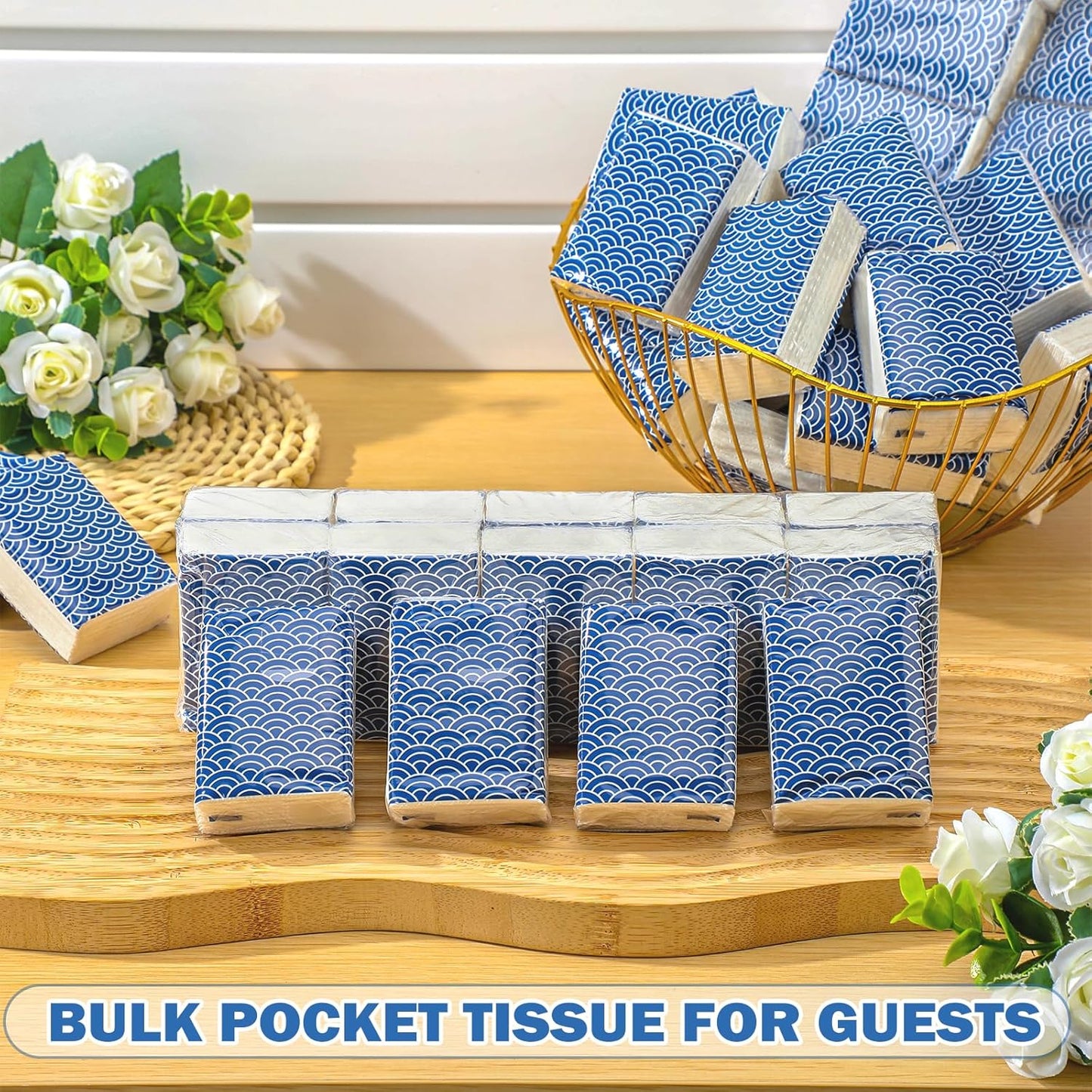 Therwen Pocket Tissues - 100 Pack Mini Travel Size | 3-Ply Bulk Sheets for On-the-Go Use