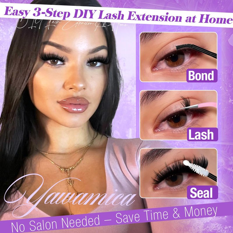 Spiky Lash Clusters Volume Eyelash Clusters Wispy Lashes Clusters Manga Cluster Eyelash Extensions 12-20mm D Curl Individual Lashes 200D Fluffy Cluster Lashes for DIY Lash Look by Yawamica