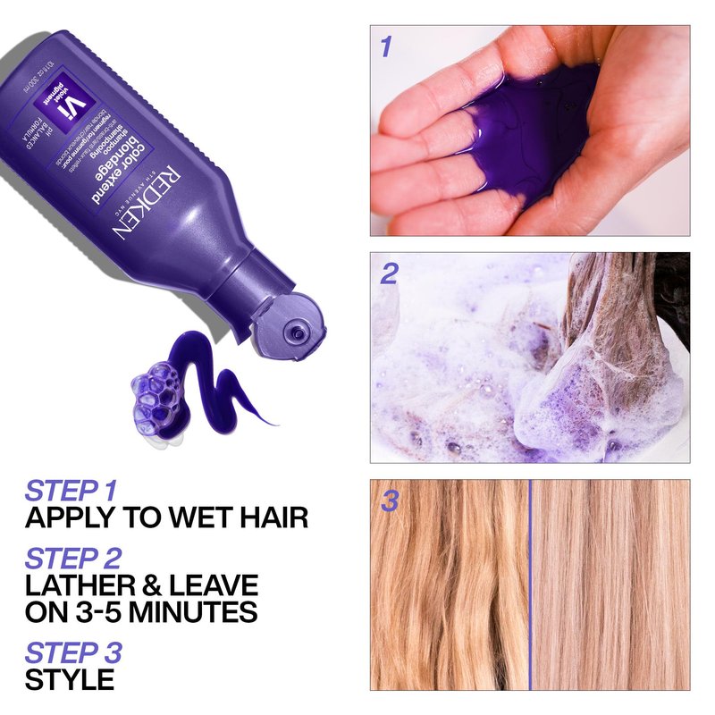 Redken Blondage Color Depositing Purple Shampoo For Blonde, Bleached or Highlighted Hair - Neutralizes Brassy Tones With Salicylic Acid, 10.1 Fl Oz
