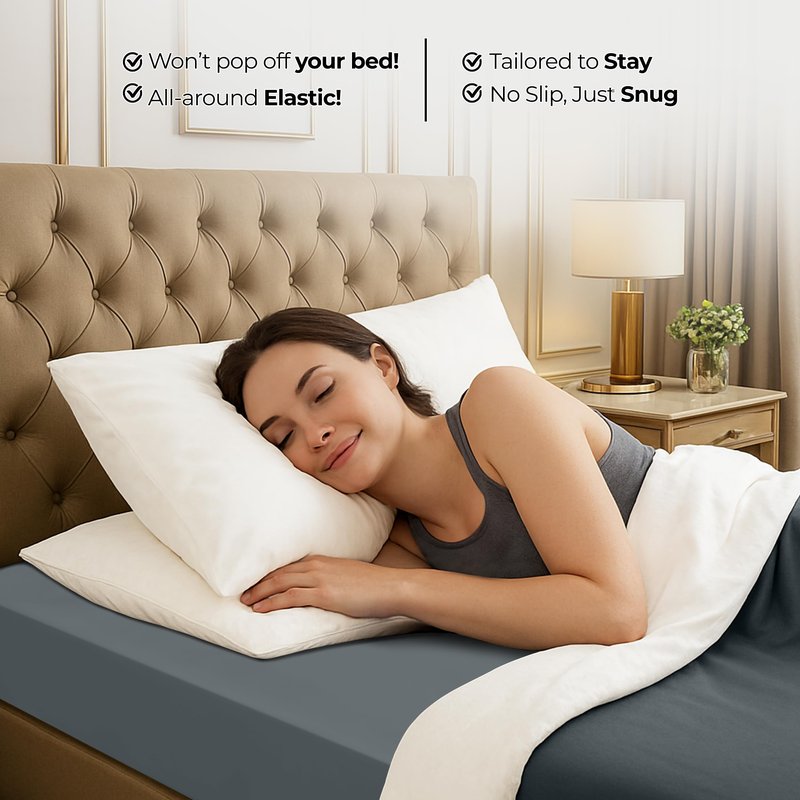 Utopia Bedding Twin Fitted Sheet - Bottom Sheet - Deep Pocket - Soft Microfiber - Shrinkage and Fade Resistant - Easy Care -1 Fitted Sheet Only (Grey)