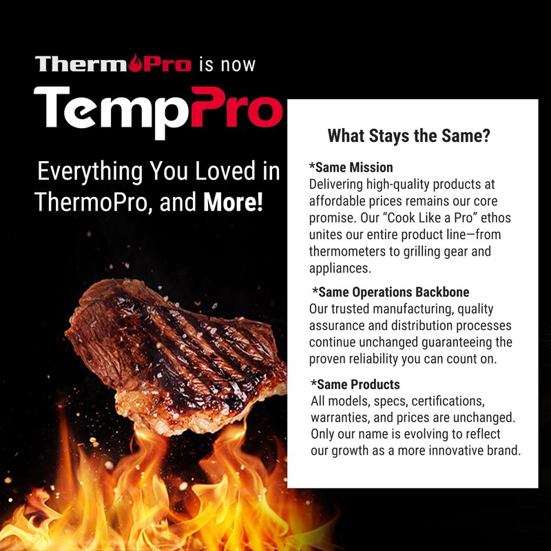 TempPro TP19H Digital Meat Thermometer for Cooking with Ambidextrous Backlit and Motion Sensing Kitchen Cooking Food Thermometer for BBQ Grill Smoker Oil Fry Candy Instant Read (Previously ThermoPro)
