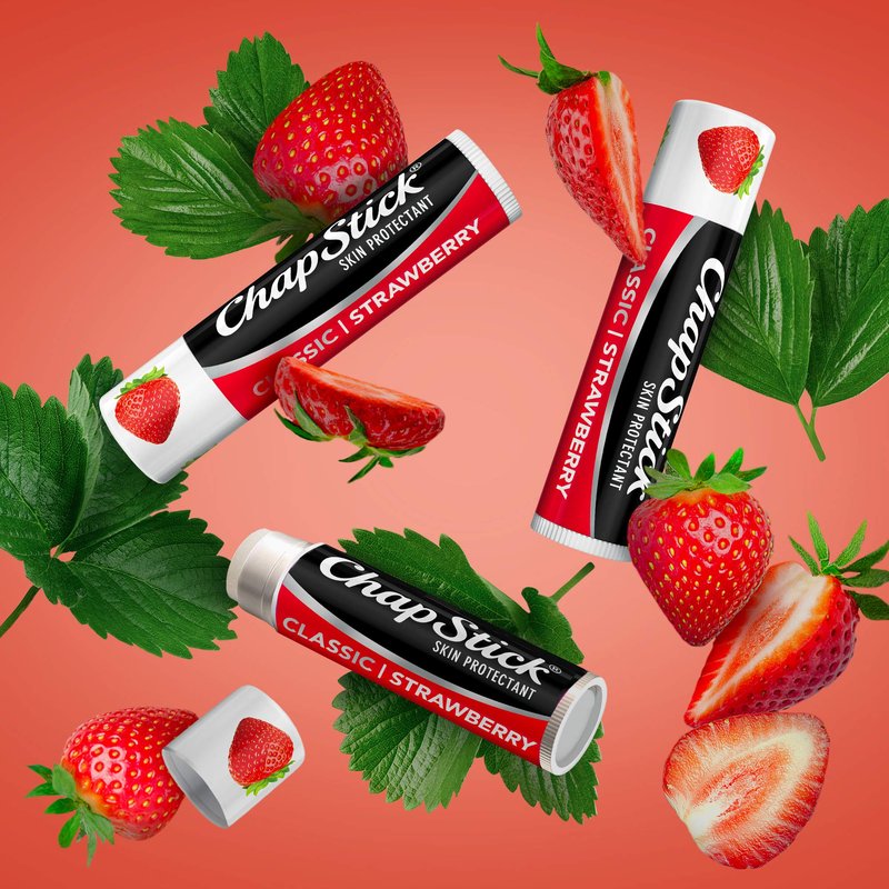 ChapStick Classic Strawberry Lip Balm Tubes, Lip Care and Lip Moisturizer - 0.15 Oz (Pack of 1)
