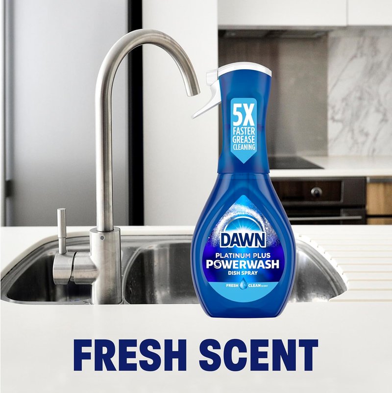 Dawn Platinum Powerwash Dish Spray - Fresh Scent Dish Soap | 16 Fl Oz, Effortless Grease Removal