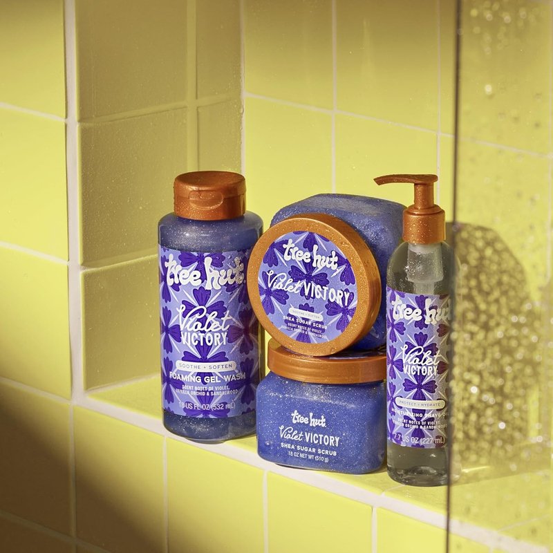 Tree Hut Violet Victory Moisturizing Shave Oil, Hydrating & Nourishing Shave with Shea Butter & Natural Oils, Helps Prevent Bumps & Irritation, Smooth & Soft Skin, Shaving Cream Alternative, 7.7 oz