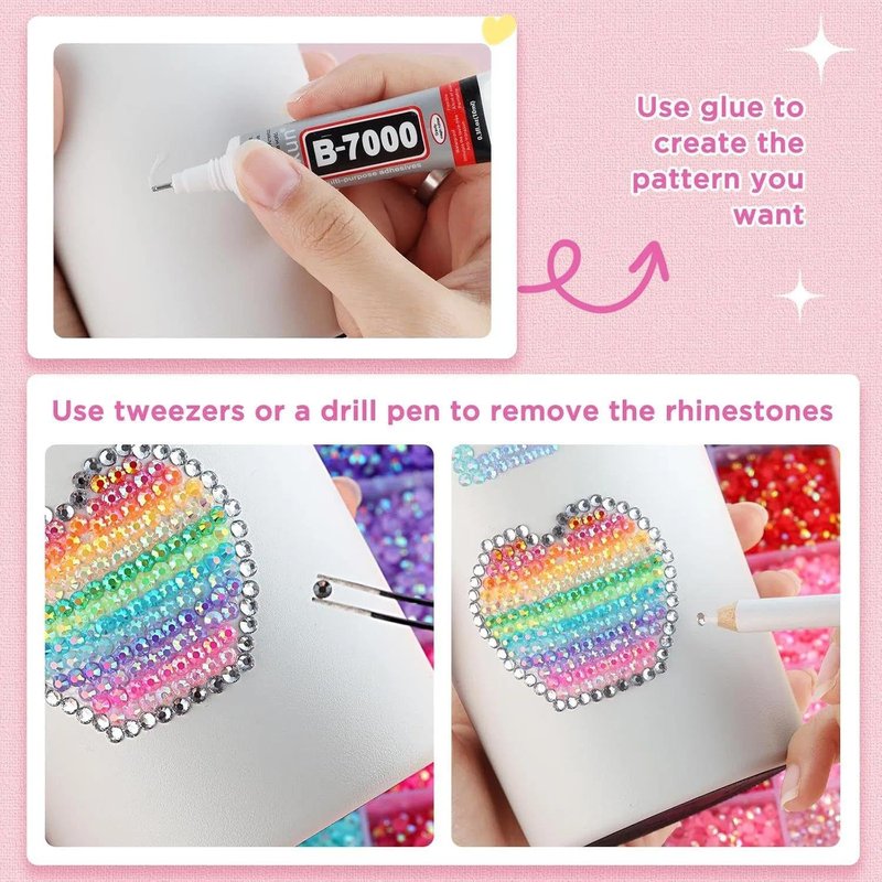 Bedazzler Kit with Rhinestones, Colorful DIY Resin Rhinestone Kit for Bedazzling, Resin Jelly Rhinestones for Bedazzling Kit for Diamond Art Bedazzling Nail Art Crafting Makeup