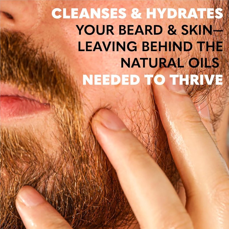 The Beard Club Citrus Beard & Face Wash– All-in-One Cleanser, Softens & Nourishes Facial Hair, Hydrates & Cleans Skin, Paraben & Sulfate-Free