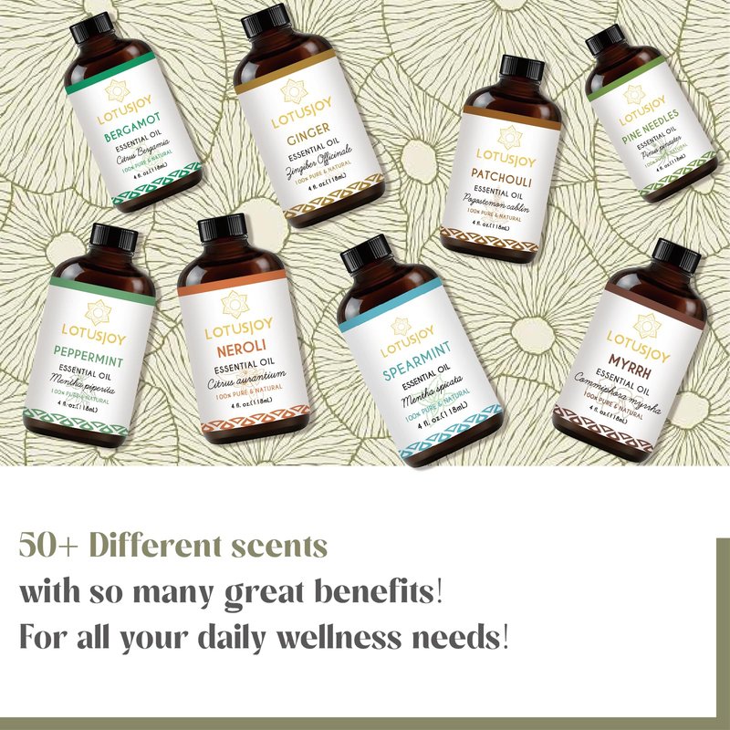 LOTUSJOY Myrrh Essential Oil, Pure Natural Myrrh Oil for Skin Hair Diffuser Room Spray DIY - 4 Oz