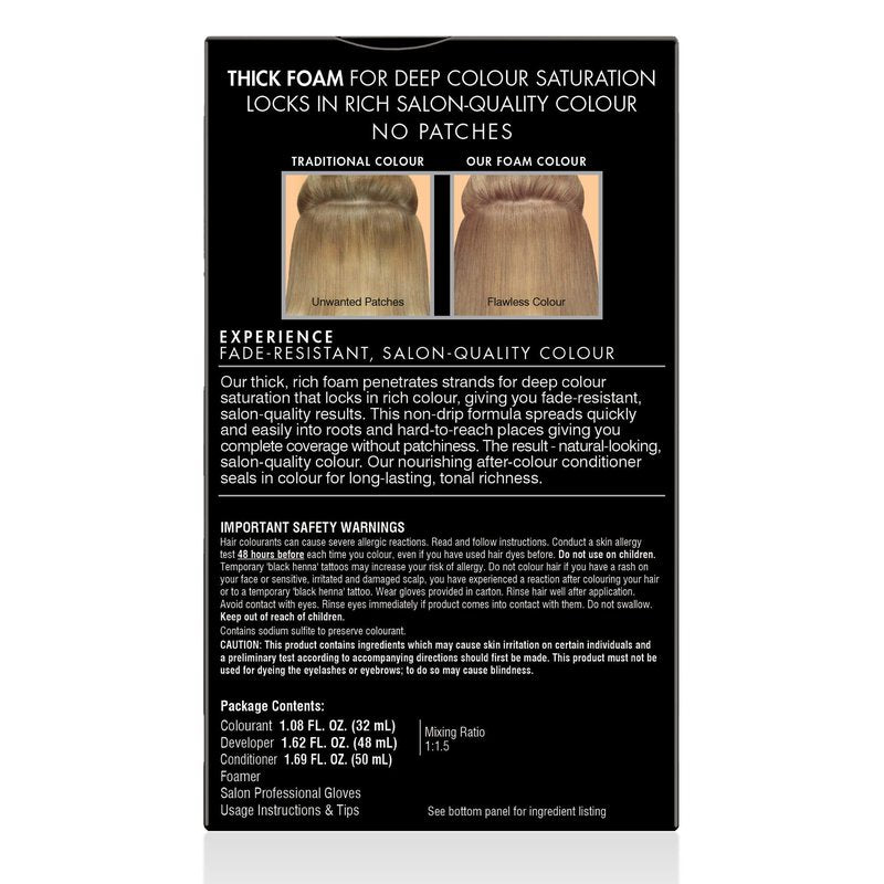 John Frieda Precision Foam Colour, Medium Natural Blonde 8N, Full-Coverage Hair Color Kit, Anti-Fade Gray Coverage, Deep Color Saturation Hair Dye, 1 Application