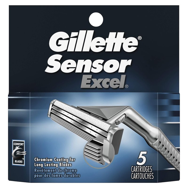 Gillette Sensor Excel Cartridges - 5 Count Each | Pack of 2 for a Smooth Shave