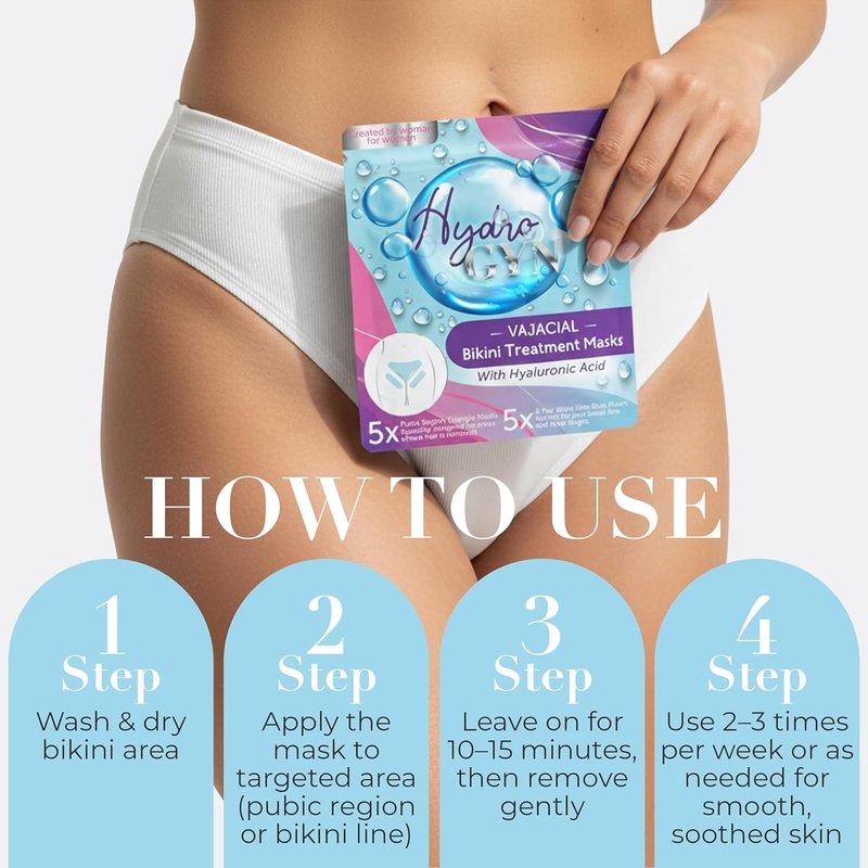 Ingrown Hair Treatment - Soothing Bikini Area Vajacial Mask with Salicylic Acid & Aloe | Calms Razor Bumps & Burns