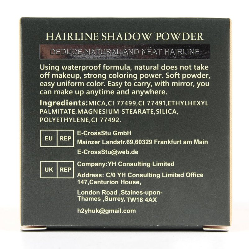 VOLLUCK Root Touch up Powder, Instant Hairline Powder for Thinning Areas and Gray Hair Coverage, Natural and Non-greasy Root Cover up for Women and Men (Dark Brown, 0.14 Ounce)