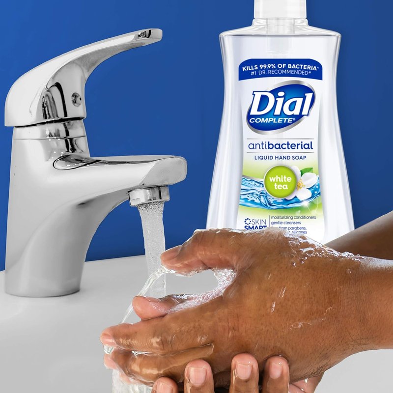 Dial Antibacterial Liquid Hand Soap - White Tea Scent | 7.5 Fl Oz (Pack of 12)