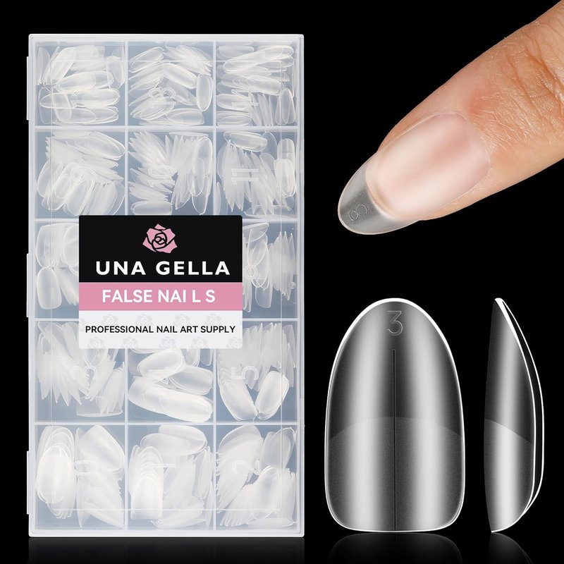 Short Oval Almond Nails - 504 Pcs Full Matte Acrylic Fake Nail Tips | 15 Sizes for DIY Nail Art
