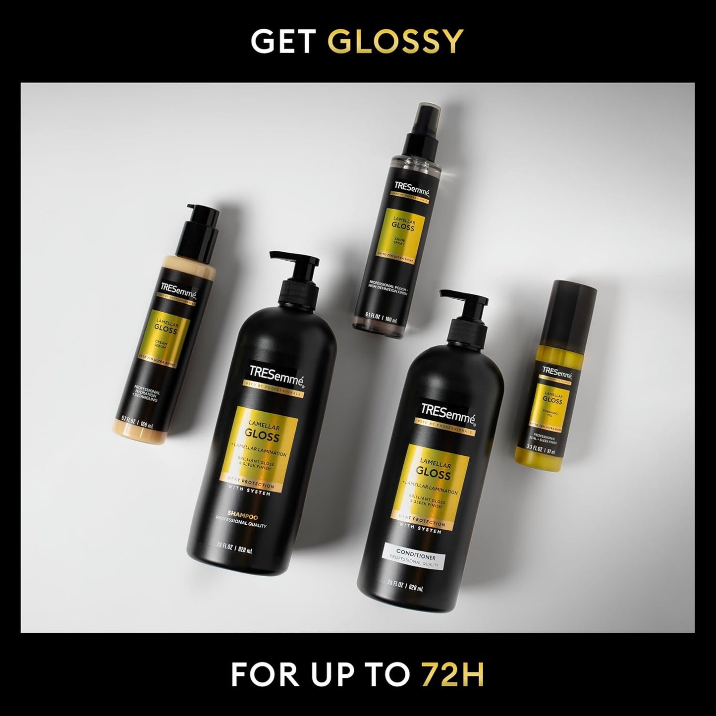 TRESemmé Hydrating Detangling Cream Serum - Ultra Shine Lamellar Gloss, 5.7 Fl Oz | 72-Hour Hydration & Shine