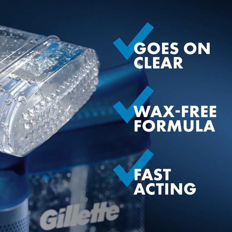 Gillette Antiperspirant Deodorant for Men, SkinShield, 72hr Sweat & Odor Protection, Fights 99% Odor-Causing Bacteria, Soothing Hydration with Vitamin E, Clear Gel, Freshwater Timber Scent, 3.8 oz