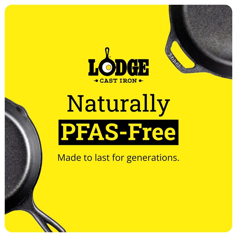 Lodge Seasoned Cast Iron Skillet 12 Inches - Quality Frying Pan for the Stove, Oven, Grill & Campfire - Includes Silicone Hot Handle Holder - Non-Toxic, Nonstick & Long-Lasting
