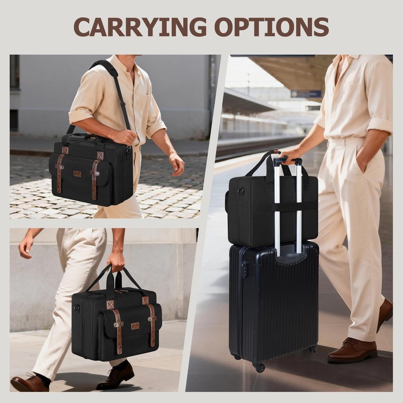 BAFASO Large Capacity Barber Carrying Case, Barber Briefcase for Clippers and Supplies (Bag Only), Black