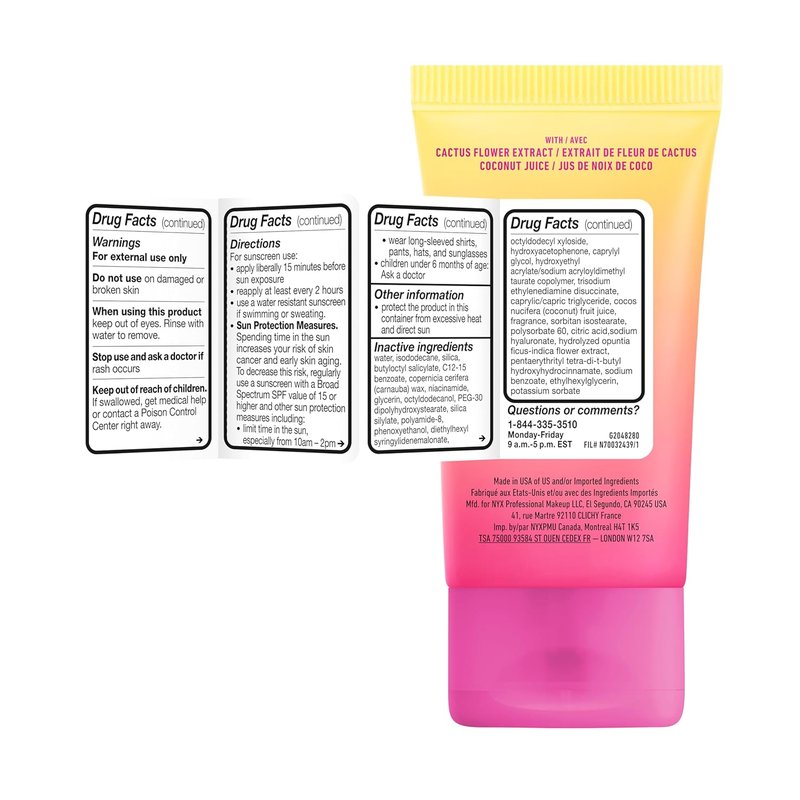 NYX Blurscreen SPF 30 Primer - 3-in-1 Blurring Makeup Primer with Vegan Formula | No White Cast, Non-Greasy