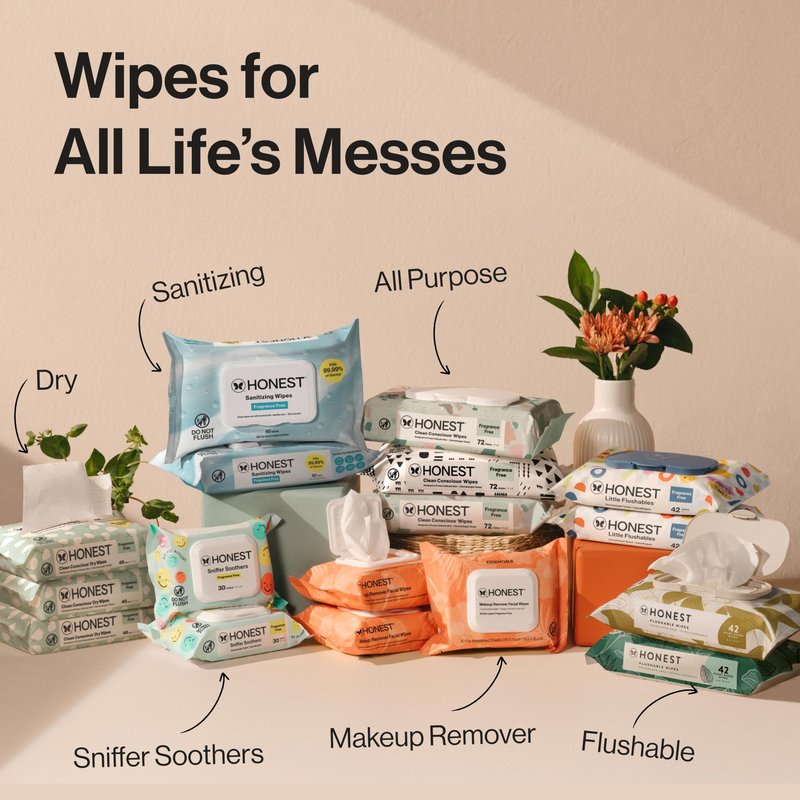 The Honest Company Plant-Based Snot Removing Wipes, Soothing Nose Face with Aloe, Hypoallergenic, Sensitive Skin, EWG Verified, Fragrance-Free, 30 Count