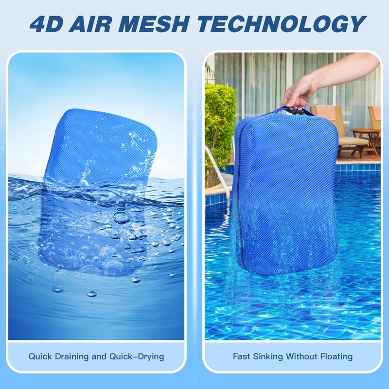 Hot Tub Booster Seat for Adults, Weighted Spa Cushion with Non-Slip Bottom, Quick Dry 4D Air Mesh Hot Tub Pillow Accessories for Indoor and Outdoor