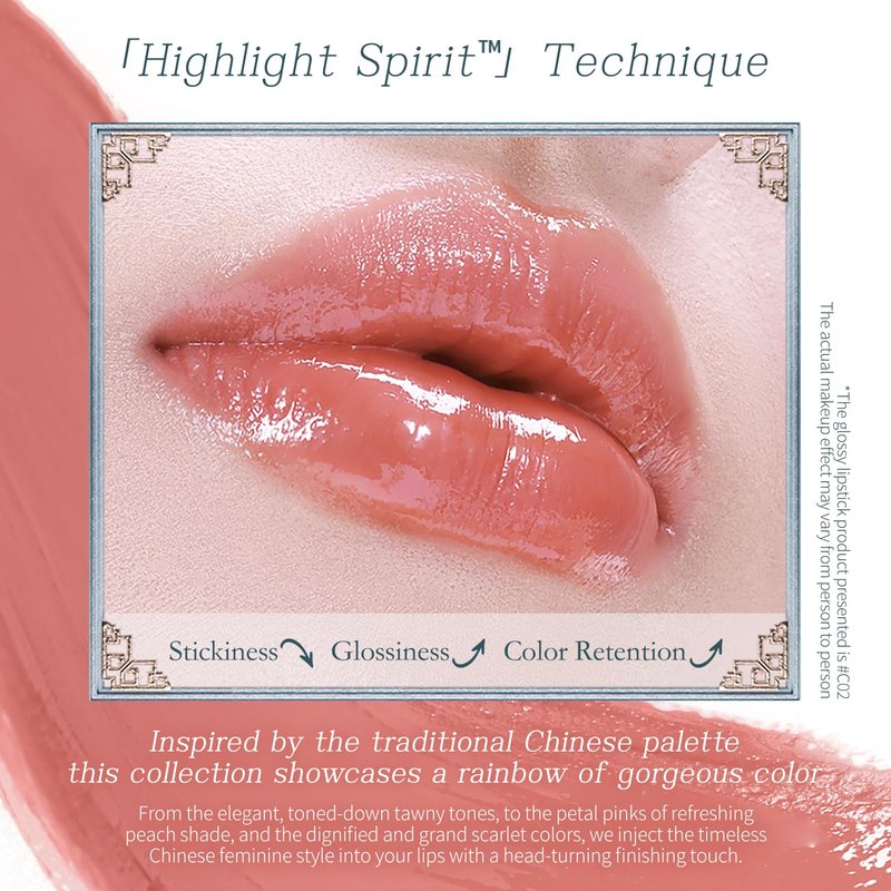 Flower Knows Butterfly Cloud Collar Glossy Lipstick,Hydrating Solid Lip Gloss,Moisturizing Red Tinted Lip Balm,Long Lasting Lip Gloss in Balm for Girls&Women,(C09 Camellia)