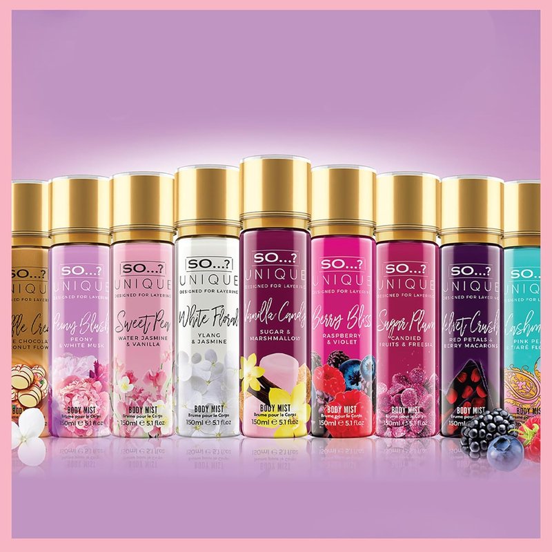 So...? Unique Coral Daisy Body Mist - Fruity Vanilla Perfume for Women - 5.1 oz Spray