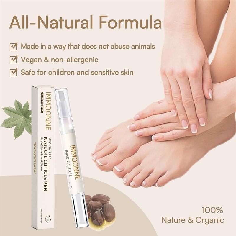 Ozonated Oil Nail Care Pen - Natural Plant-Based Cuticle Oil for Nail Growth & Strength | 3ML/0.1 Fl Oz