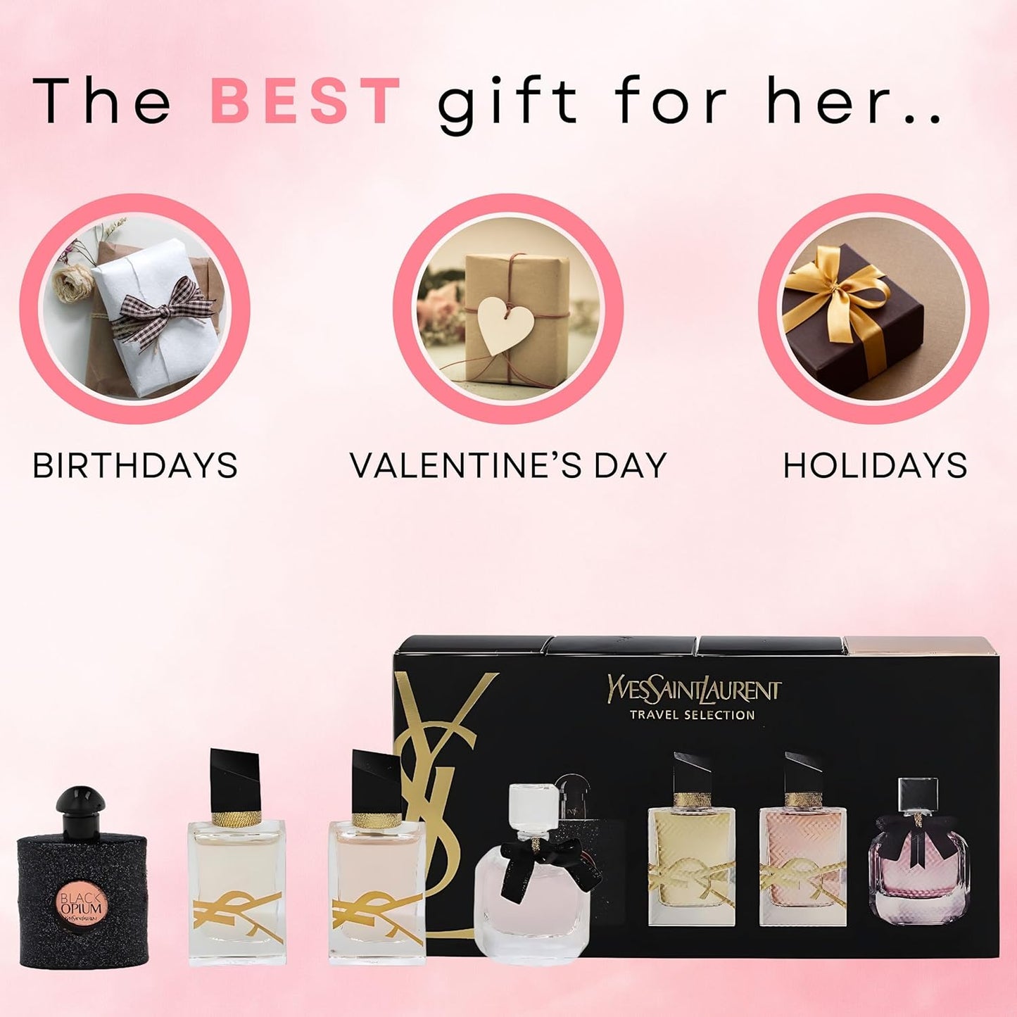 Yves Saint Laurent YSL Women's Perfume - 4-Piece Mini Travel Set for On-the-Go Fragrance