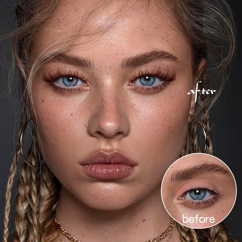 Brown Lash Clusters Wispy Natural Eyelash Clusters Eyelash Extensions 196pcs D-Curly DIY Individual Lashes Extensions