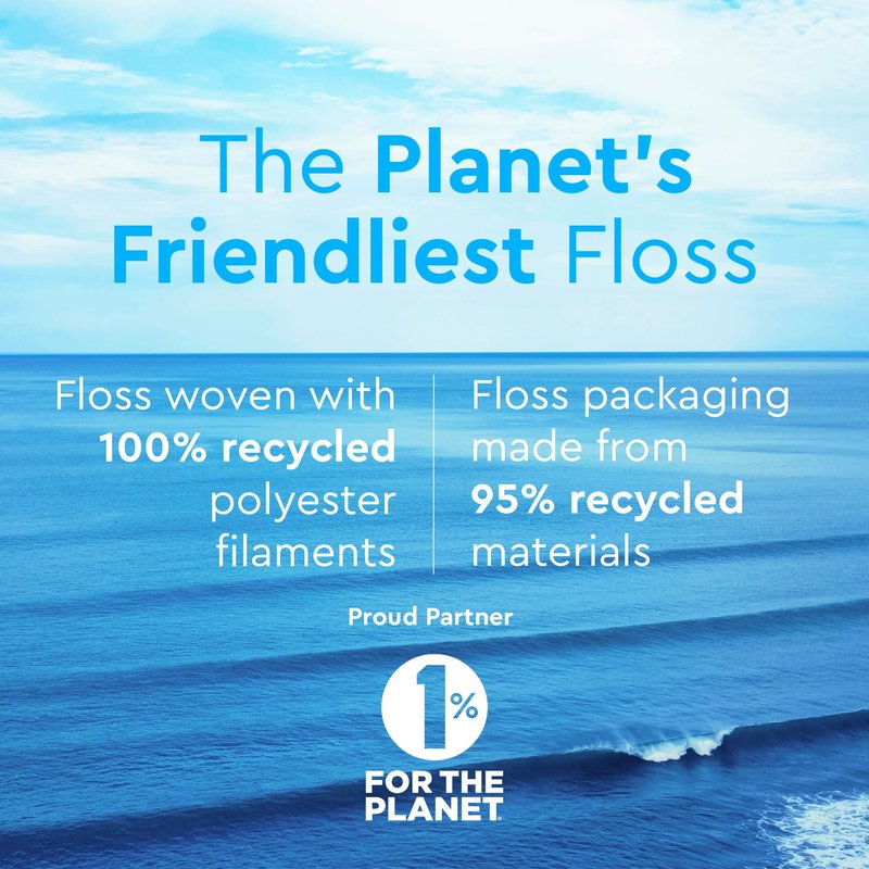 Smile Expanding Floss, Premium Woven Waxed Dental Floss, Natural Mint, Soft on Teeth & Gums, Expands to Grip Plaque, PTFE & PFAS Free, Cruelty Free (2-Pack, 30 Yards Each)